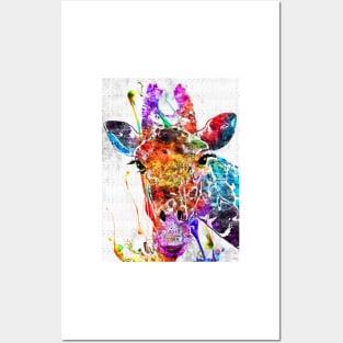 Giraffe Grunge Posters and Art